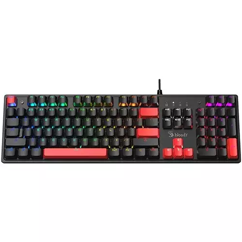 A4tech Bloody S510R Mechanical Wired Fire Black Mechanical RGB Gaming Keyboard (Brown Switch)