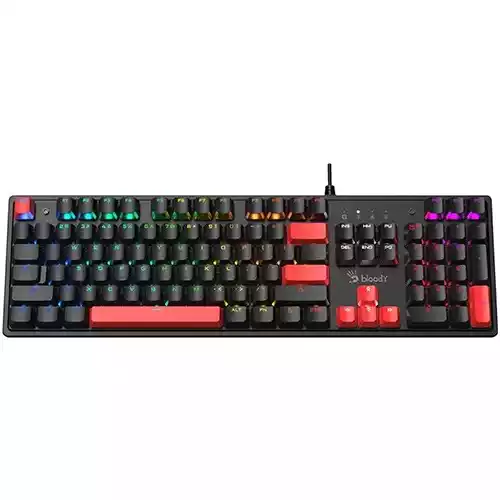 A4tech Bloody S510R Mechanical Wired Fire Black Mechanical RGB Gaming Keyboard (Brown Switch) thumbnail