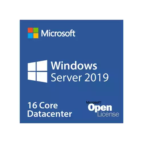 Microsoft Windows Server 2019 Data Center License, 16 cores, Open License