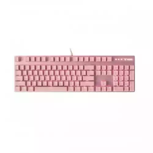 RAPOO V500 PRO BACKLIT USB MECHANICAL GAMING KEYBOARD PINK