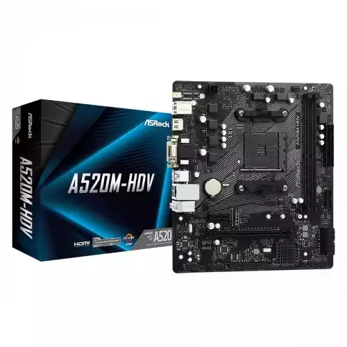 ASRock A520M-HDV Micro ATX AM4 Motherboard thumbnail