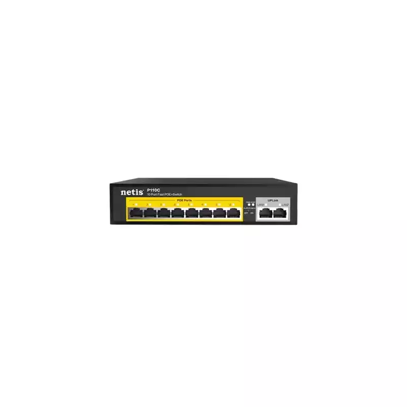 Netis P110C 10-Port Unmanaged POE Fast Ethernet 10/100Mbps Switch thumbnail