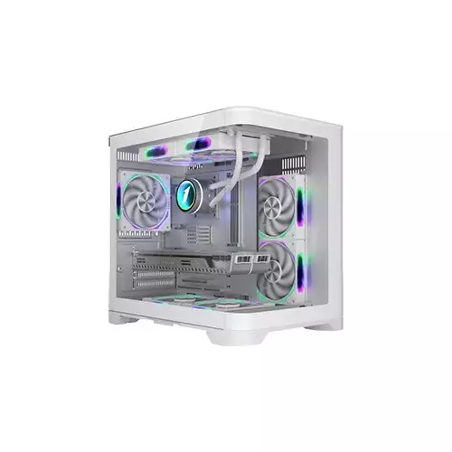 1ST Player UV5 M-ATX FCR ARGB Desktop Case (White)