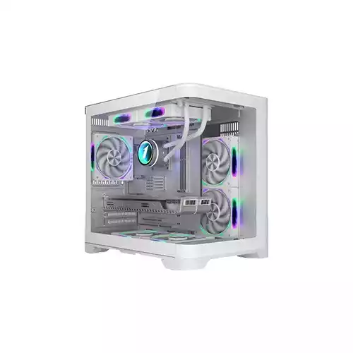 1ST Player UV5 M-ATX FCR ARGB Desktop Case (White)