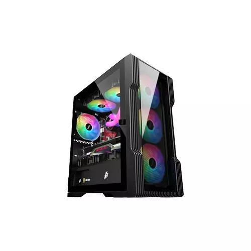 1STPLAYER T3-G Mid Tower M-ATX Gaming Case Black