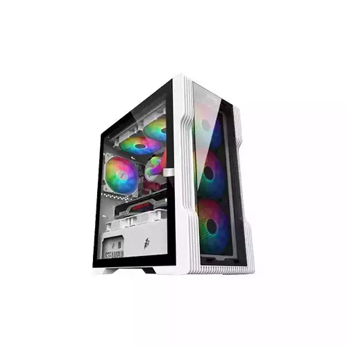 1STPLAYER T3-G Mid Tower M-ATX Gaming Case White thumbnail
