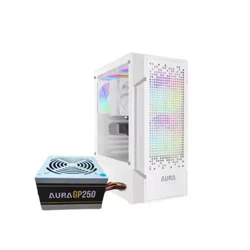 Gamdias AURA GC7 RGB ATX Mid-Tower Gaming Case With 250W PSU (White)