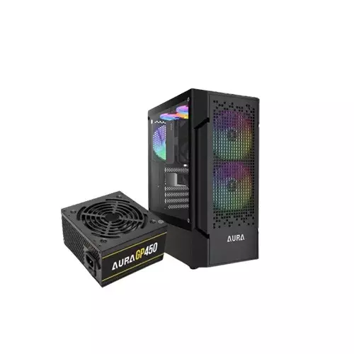 Gamdias AURA GC7 RGB ATX Mid-Tower Gaming Case With 450W PSU (Black)