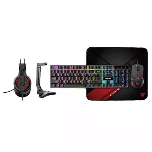 Fantech P51S Power Bundle Wired Gaming Keyboard, Mouse, Mouse Pad, Headphone & Headset Stand Combo thumbnail