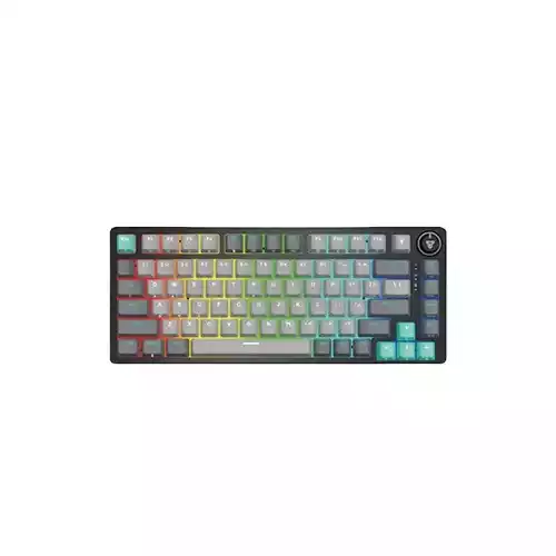 Fantech ATOM PRO83 MK913 Blue Switch/ Red Switch RGB Gaming Mechanical Keyboard (Mercury Grey) thumbnail