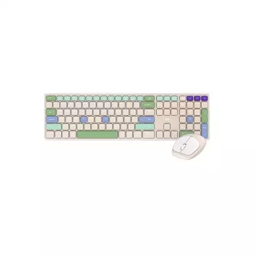 Fantech WK895 Pop Keys Wireless Keyboard Mouse Combo (Beige)