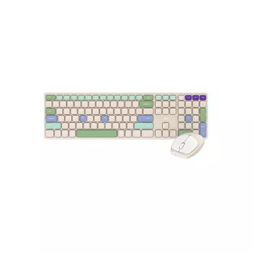 Fantech WK895 Pop Keys Wireless Keyboard Mouse Combo (Beige)