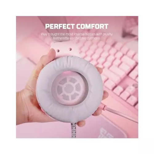 Fantech FLASH HQ53 Lightweight Gaming Headset (Pink)-1