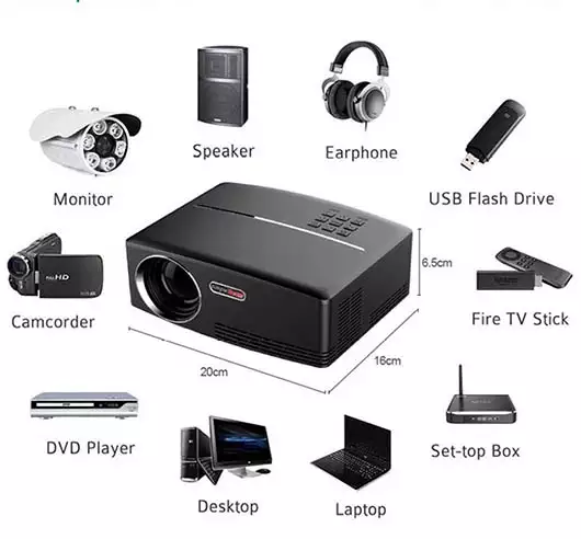 ViviBright GP80 1800LM 1920*1080 HD Home Theater TV Projector