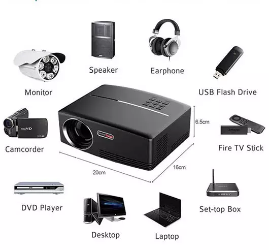 ViviBright GP80 1800LM 1920*1080 HD Home Theater TV Projector