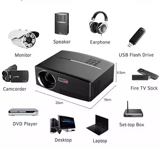 ViviBright GP80 1800LM 1920*1080 HD Home Theater TV Projector thumbnail