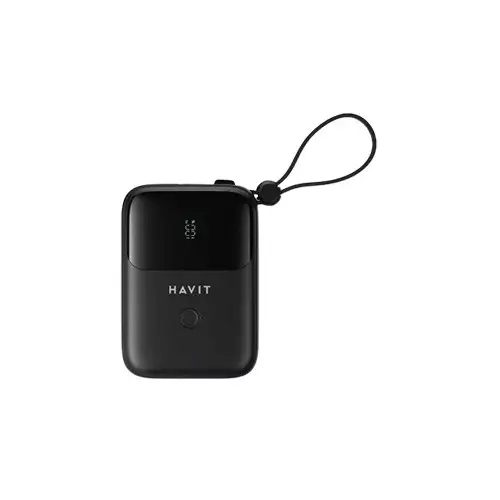 Havit PB5215 USB-C 10000mah Digital Display Power Bank With Lightning Cable