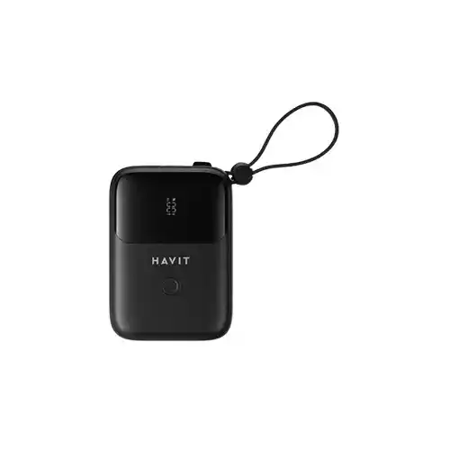 Havit PB5215 USB-C 10000mah Digital Display Power Bank With Lightning Cable