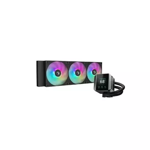Deepcool MYSTIQUE 360 ARGB CPU Liquid Cooler with Display - Black