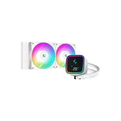 DeepCool LS520 SE Digital 240mm ARGB Liquid White CPU Cooler With Display