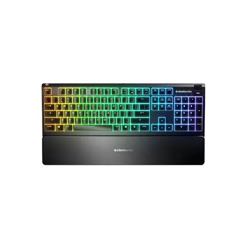 SteelSeries Apex 3 RGB Water Resistant Whisper Quiet Keyboard
