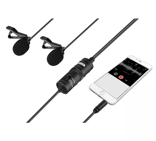 Boya BY-M1DM Dual Omni-directional Lavalier Microphone-2