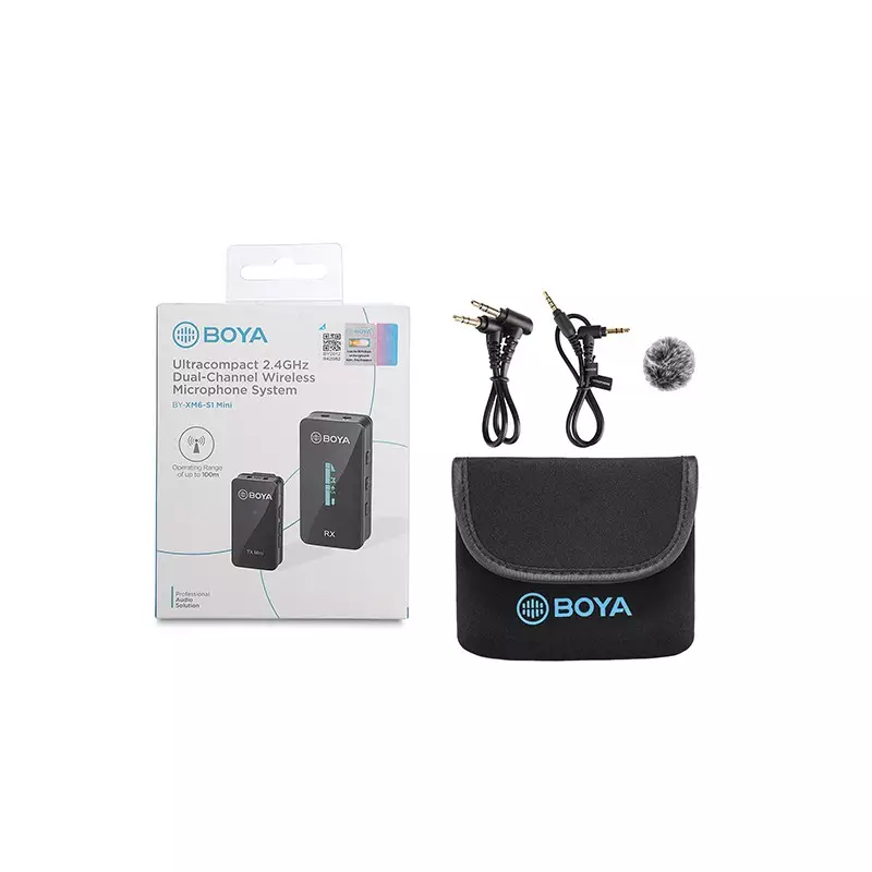 BOYA BY-XM6-S1 MINI ULTRA COMPACT 2.4GHZ WIRELESS MICROPHONE SYSTEM-2