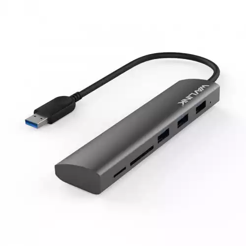 WAVLINK WL-UH3047R Aluminum 3.0 Card Reader USB HUB thumbnail