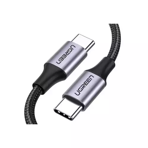 UGREEN CABLE USB TYPE C USB TYPE C QUICK CHARGE 480 MBPS CABLE 60W 3A 1M BLACK-GRAY