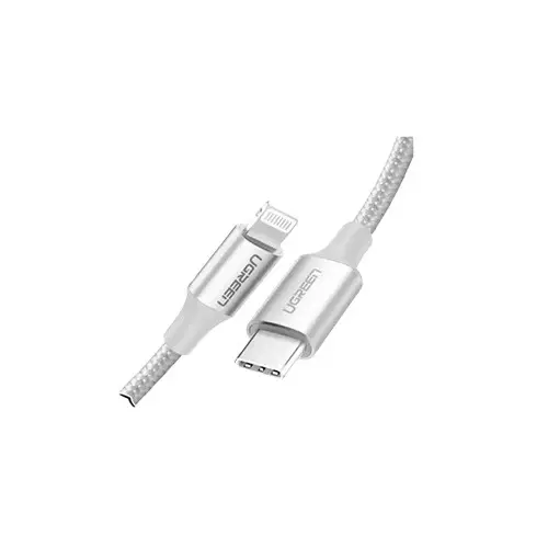 UGREEN US304 1M USB-C to Lightning Charging Silver Data Cable