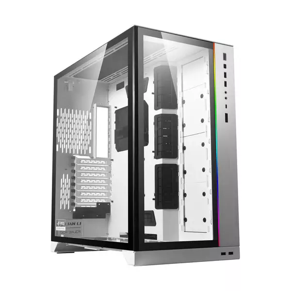 LIAN LI O11 Dynamic XL ROG Tempered Glass Full Tower Gaming Case - White