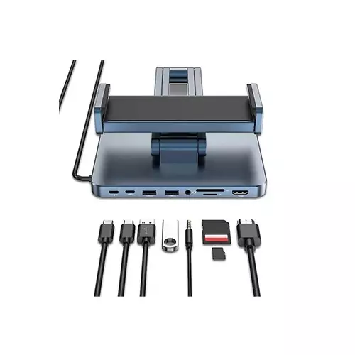 WIWU AH801 Aluminum Alloy Folding Tablet Stand with Docking Station-2