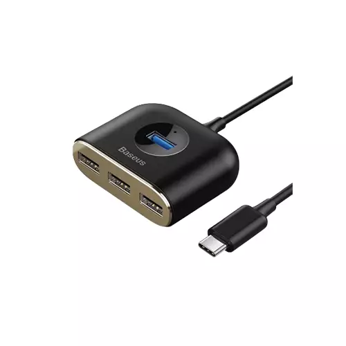 BASEUS CAHUB-BY01 SQUARE ROUND 4 IN 1 USB HUB ADAPTER