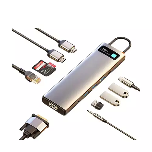 BASEUS CAHUB-CT0G METAL GLEAM SERIES 11-IN-1 TYPE-C MULTIFUNCTIONAL HUB DOCKING STATION