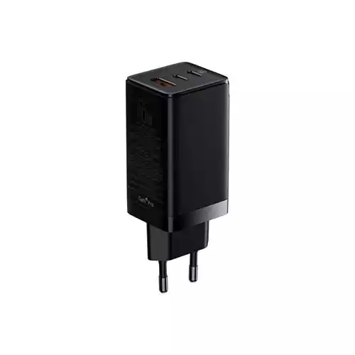 BASEUS GAN3 PRO CCGP050101 65W FAST AC CHARGER WITH 2 USB-C PD AND USB PORTS thumbnail