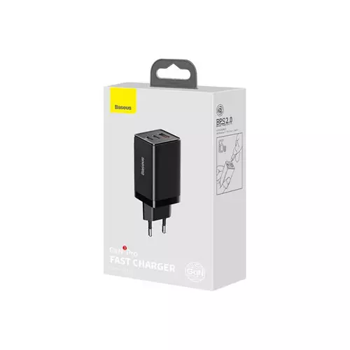 BASEUS GAN3 PRO CCGP050101 65W FAST AC CHARGER WITH 2 USB-C PD AND USB PORTS-2