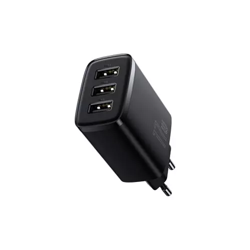 BASEUS CCXJ020101 COMPACT WALL CHARGER - 3XUSB - 17W BLACK-1
