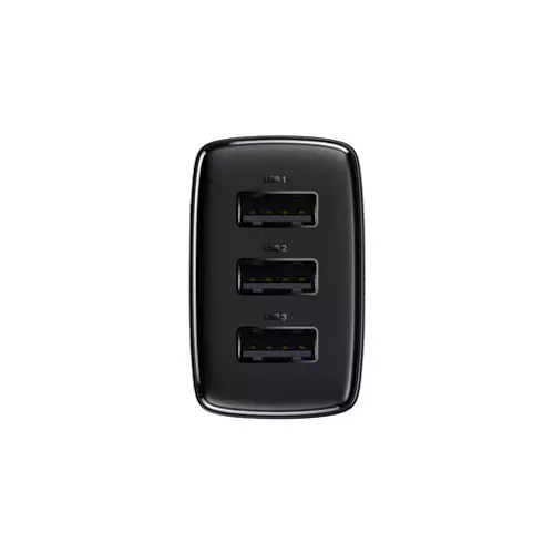 BASEUS CCXJ020101 COMPACT WALL CHARGER - 3XUSB - 17W BLACK-2