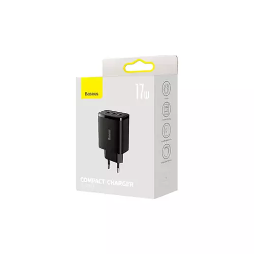 BASEUS CCXJ020101 COMPACT WALL CHARGER - 3XUSB - 17W BLACK-3
