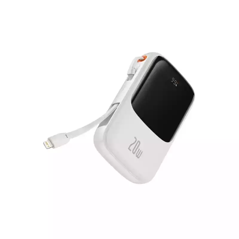 Baseus Qpow Pro 20W 10000mAh Digital Display Fast Charge Power Bank (White) thumbnail