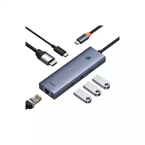 Baseus Flite Series 6-Port HUB Docking Station Grey