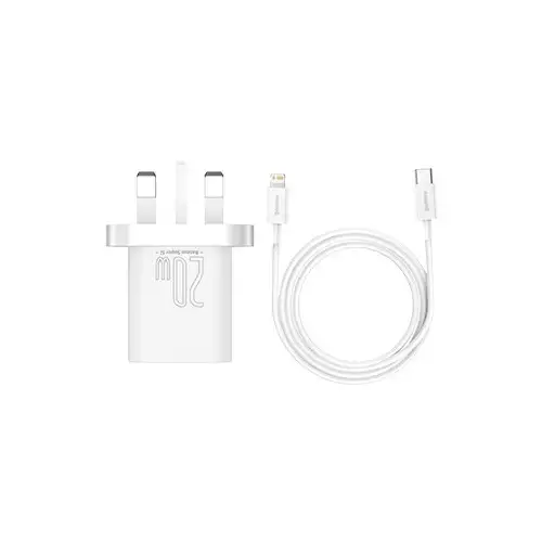 Baseus 20W PD Mini Type C to Lightning Charger White