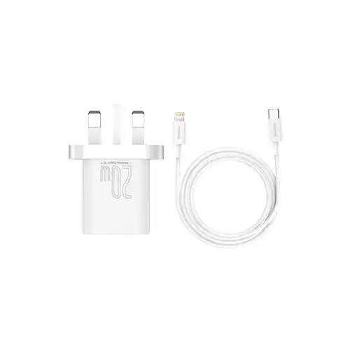 Baseus 20W PD Mini Type C to Lightning Charger White thumbnail