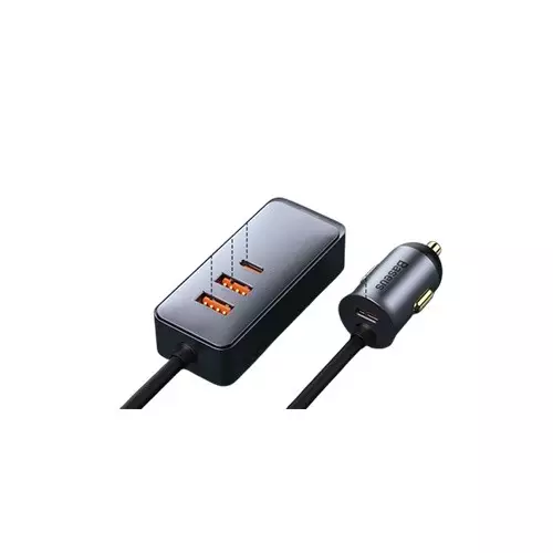 Baseus CCBT-A0G 2x USB / 2x USB Type C 120W PPS Share Together Gray Fast charging car charger-1