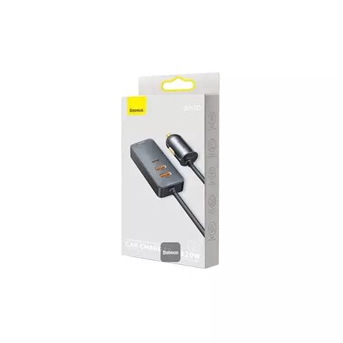 Baseus CCBT-A0G 2x USB / 2x USB Type C 120W PPS Share Together Gray Fast charging car charger-5