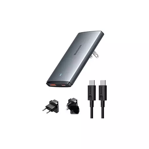 Baseus GaN5 Pro CCGP150113 USB & USB-C 65W Charger Gray