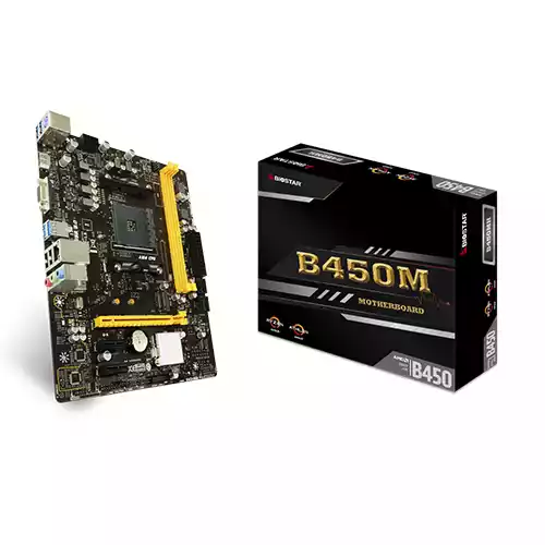BIOSTAR B450MH Micro ATX AMD Motherboard thumbnail