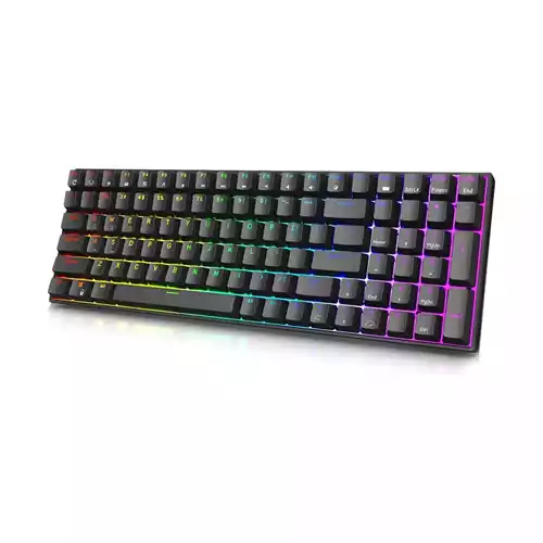 RK ROYAL KLUDGE RK100 Wireless Tri-Mode Mechanical Keyboard (Red Switch)