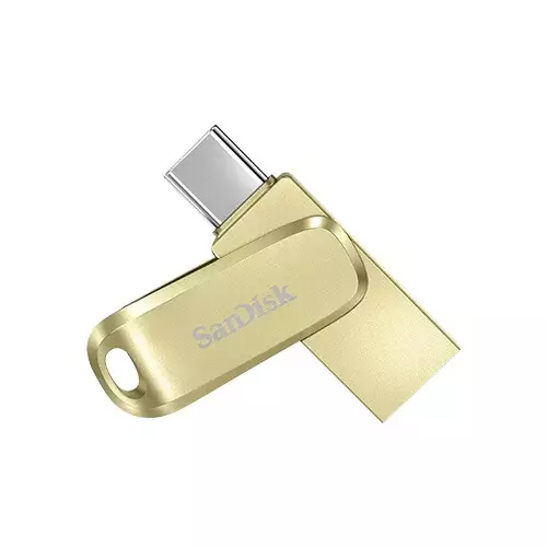 SanDisk Ultra Dual Drive Luxe 512GB USB Type-C 400MB/s Pen Drive (Gold)