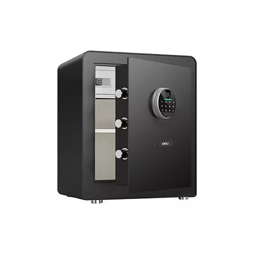 Deli ET631 Fingerprint Password Safe Box (Black)